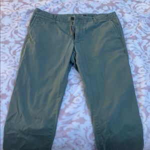 pistachio green straight leg pants